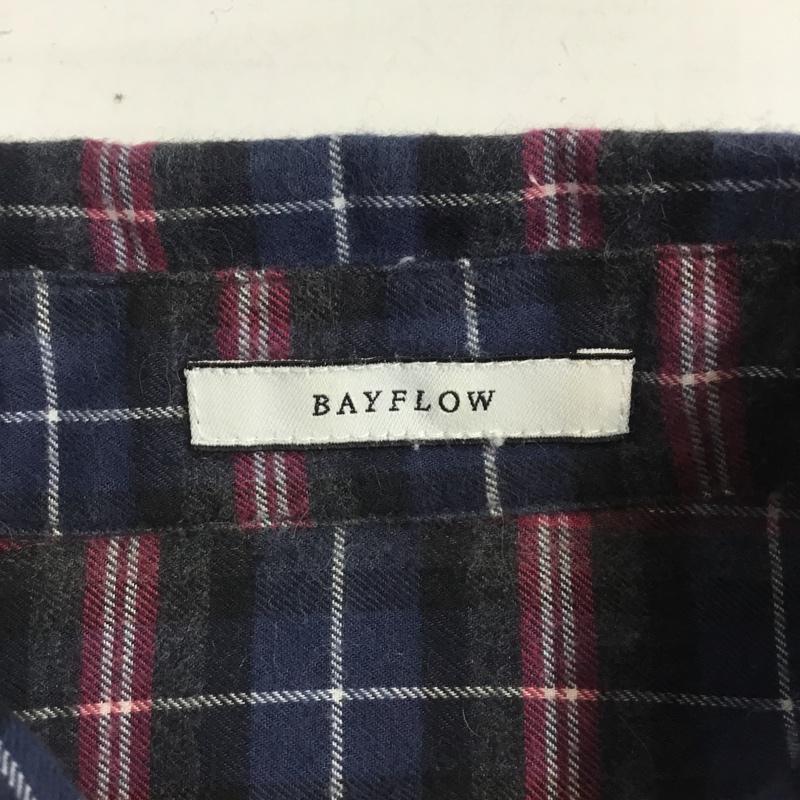 ベイフロー BAYFLOW シャツ、ブラウス 長袖 2 チェック 黒 / ブラック / X 紺 / ネイビー / X 白 / ホワイト / X 桃 / ピンク /  メンズ USED 古着 中古 10071239