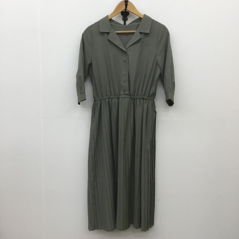 ロペピクニック ROPE' PICNIC ワンピース ロングスカート M 無地 カーキ / カーキ /  レディース USED 古着 中古 10071272