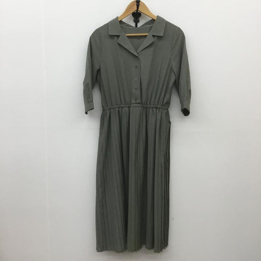 ロペピクニック ROPE' PICNIC ワンピース ロングスカート M 無地 カーキ / カーキ /  レディース USED 古着 中古 10071272