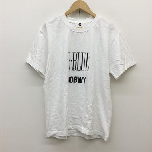 アダムエロペ ADAM ET ROPE' Tシャツ 半袖 BOOWY ボウイ ソングタイトルT B・BLUE L ロゴ、文字 白 / ホワイト /  メンズ USED 古着 中古 10071281