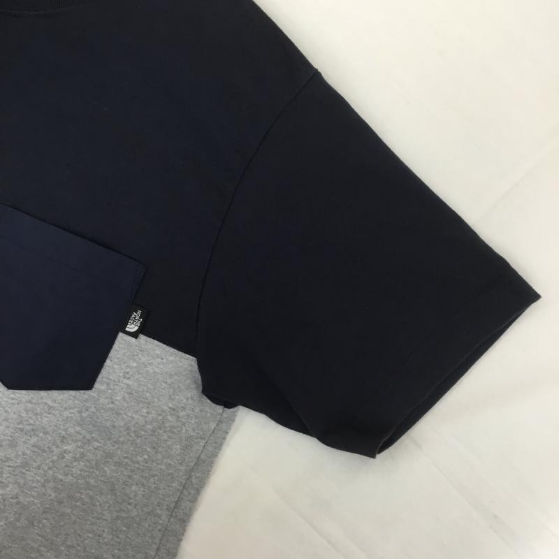 ザノースフェイス THE NORTH FACE Tシャツ 半袖 S/S 2 Tone Pocket Tee ショートスリーブ ツートーン ポケット Tシャツ NT32062 M  紺 / ネイビー / X 灰 / グレー /  メンズ USED 古着 中古 10071333