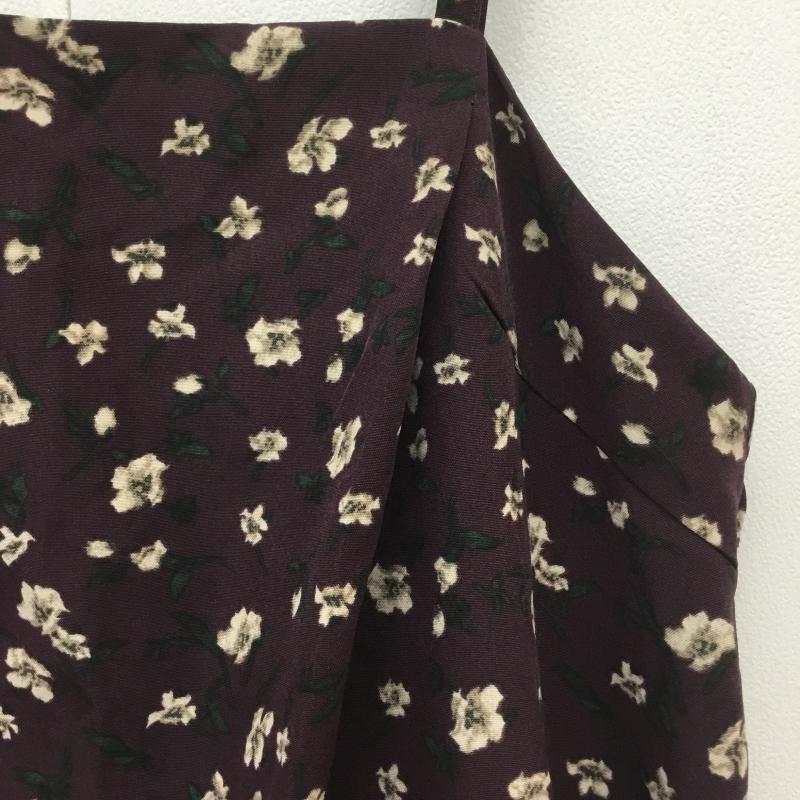 イーハイフンワールドギャラリー E hyphen world gallery ワンピース ロングスカート FREE 花柄 えんじ / ワインレッド /  レディース USED 古着 中古 10071348