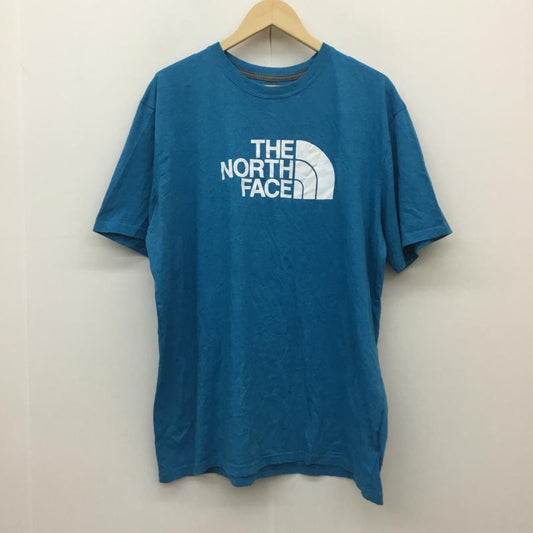 ザノースフェイス THE NORTH FACE Tシャツ 半袖 XL ロゴ、文字 水色 / ライトブルー /  メンズ USED 古着 中古 10071361