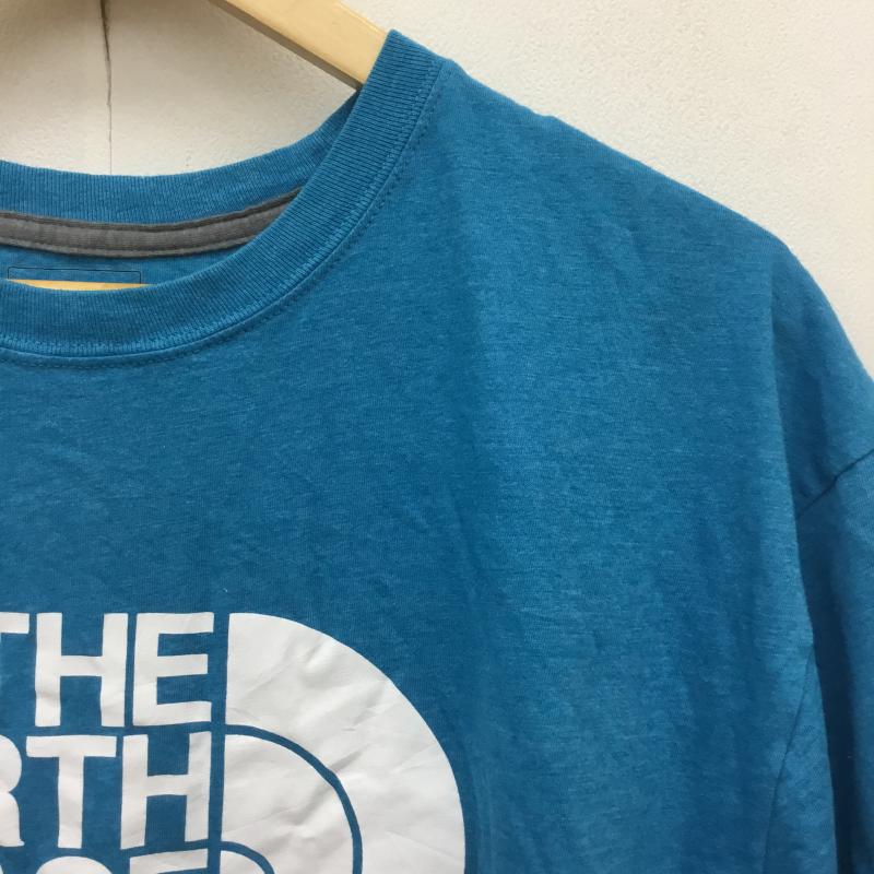 ザノースフェイス THE NORTH FACE Tシャツ 半袖 XL ロゴ、文字 水色 / ライトブルー /  メンズ USED 古着 中古 10071361