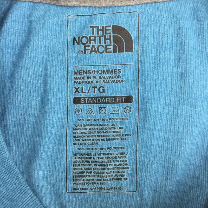 ザノースフェイス THE NORTH FACE Tシャツ 半袖 XL ロゴ、文字 水色 / ライトブルー /  メンズ USED 古着 中古 10071361