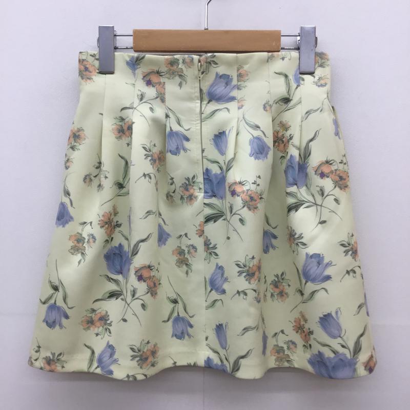 ダズリン dazzlin スカート ミニスカート M 花柄 黄 / イエロー /  レディース USED 古着 中古 10071398