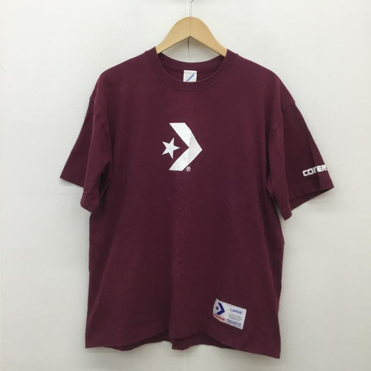 コンバース CONVERSE Tシャツ 半袖 ONE STAR 日本製 90s L ロゴ、文字 えんじ / ワインレッド /  メンズ USED 古着 中古 10071530