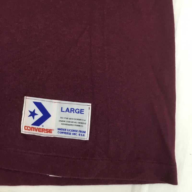 コンバース CONVERSE Tシャツ 半袖 ONE STAR 日本製 90s L ロゴ、文字 えんじ / ワインレッド /  メンズ USED 古着 中古 10071530