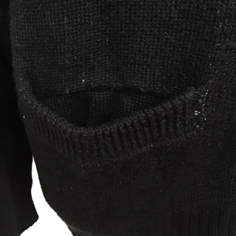 サブサエティ Subciety カーディガン 長袖 SBF9173 Vネック M ロゴ、文字 黒 / ブラック / X 白 / ホワイト /  メンズ USED 古着 中古 10071597