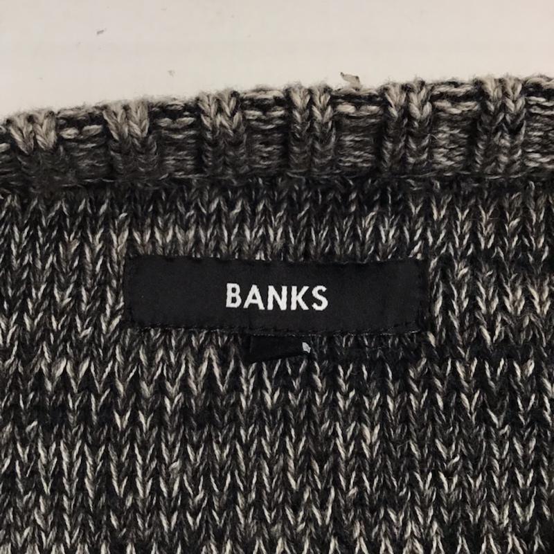 バンクス BANKS ニット、セーター 長袖 コットン ウール M 無地 黒 / ブラック / X 白 / ホワイト /  メンズ USED 古着 中古 10071608
