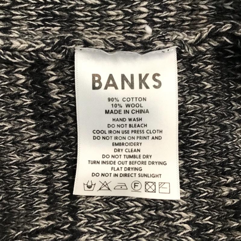 バンクス BANKS ニット、セーター 長袖 コットン ウール M 無地 黒 / ブラック / X 白 / ホワイト /  メンズ USED 古着 中古 10071608