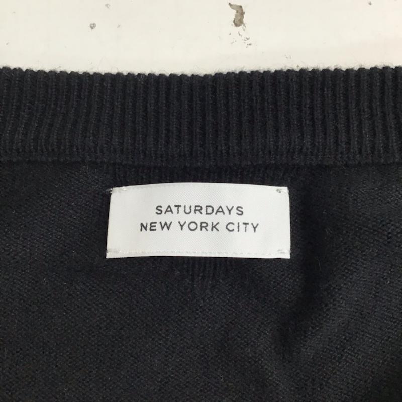 サタデーズ ニューヨークシティ Saturdays NYC ニット、セーター 長袖 Everyday Classic Sweater AA0013EV01 S 無地 黒 / ブラック /  メンズ USED 古着 中古 10071623