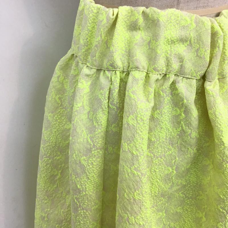 ザラ ZARA TRAFALUC スカート ミニスカート 8342 046 301 L 総柄 黄緑 / イエローグリーン /  レディース USED 古着 中古 10071667