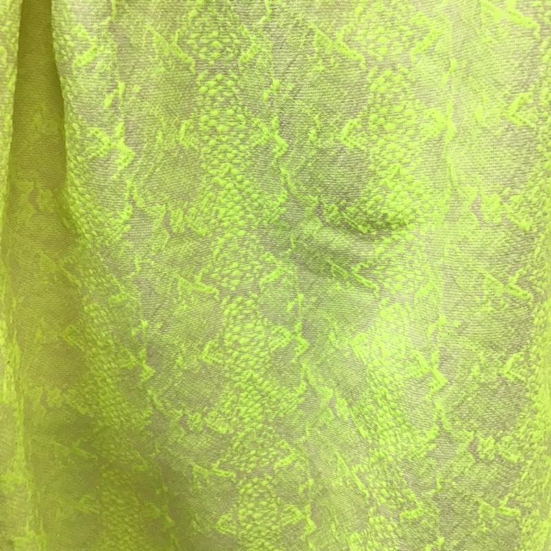 ザラ ZARA TRAFALUC スカート ミニスカート 8342 046 301 L 総柄 黄緑 / イエローグリーン /  レディース USED 古着 中古 10071667
