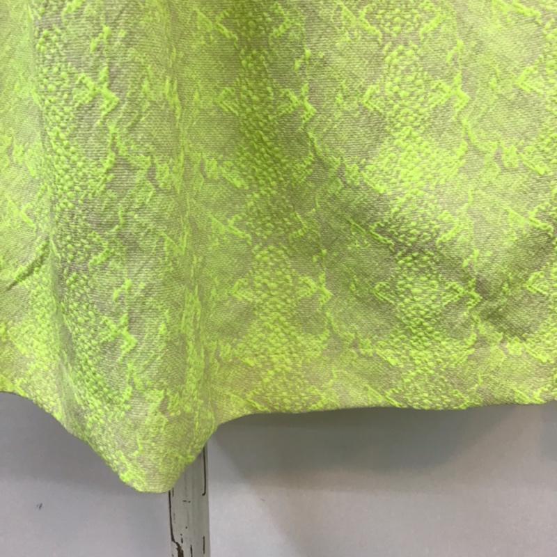 ザラ ZARA TRAFALUC スカート ミニスカート 8342 046 301 L 総柄 黄緑 / イエローグリーン /  レディース USED 古着 中古 10071667