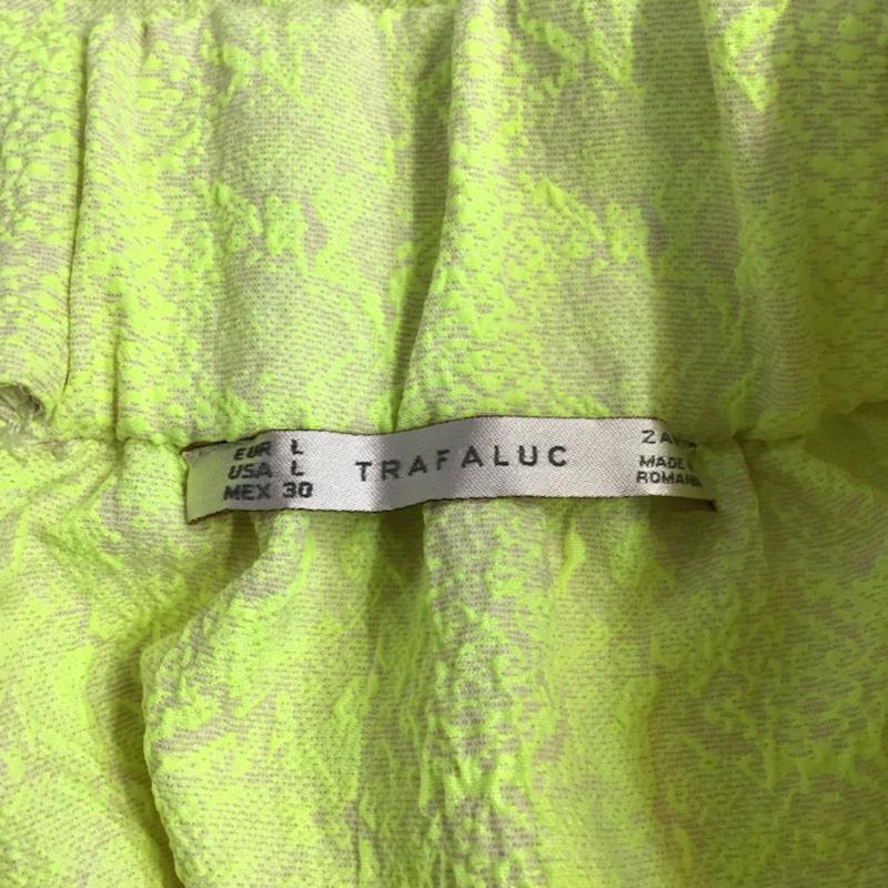 ザラ ZARA TRAFALUC スカート ミニスカート 8342 046 301 L 総柄 黄緑 / イエローグリーン /  レディース USED 古着 中古 10071667