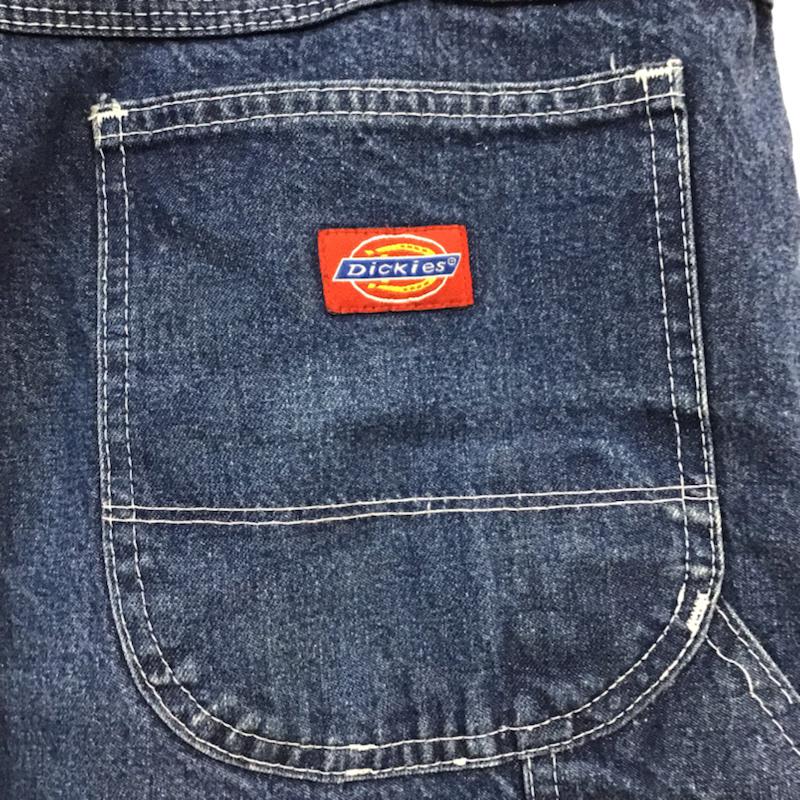 ディッキーズ Dickies パンツ ショートパンツ デニム ハーフパンツ 36 ロゴ、文字 紺 / ネイビー /  メンズ USED 古着 中古 10071688