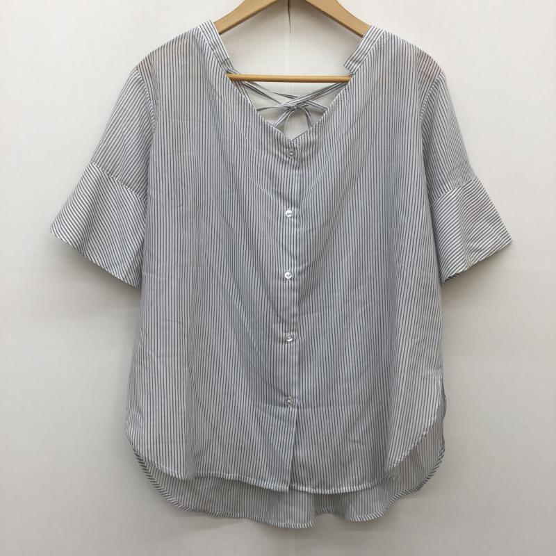 ヘザー Heather カットソー 半袖 FREE ストライプ 白 / ホワイト /  レディース USED 古着 中古 10071842