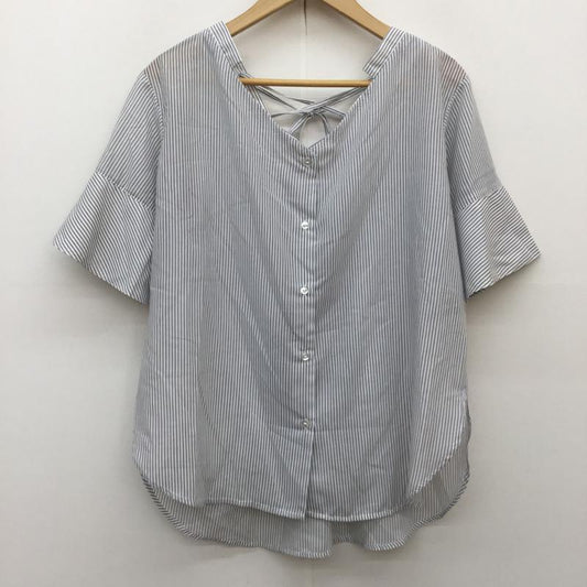 ヘザー Heather カットソー 半袖 FREE ストライプ 白 / ホワイト /  レディース USED 古着 中古 10071842