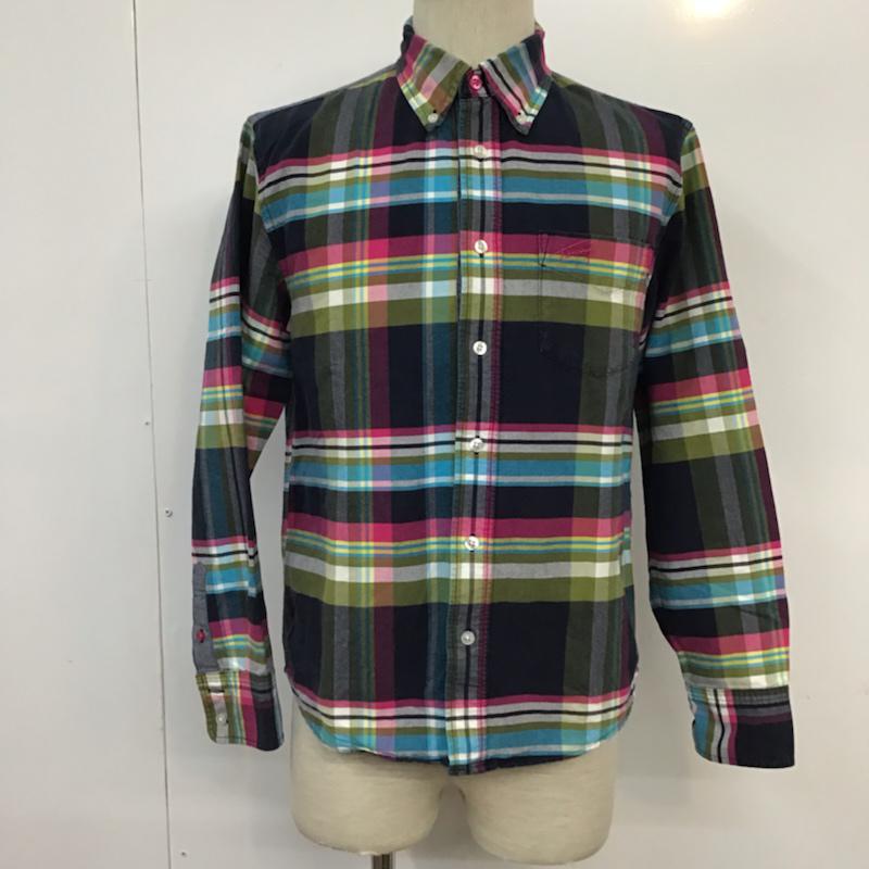 トミー TOMMY シャツ、ブラウス 長袖 ボタンダウン ロゴ M チェック マルチカラー / マルチカラー /  メンズ USED 古着 中古 10071875