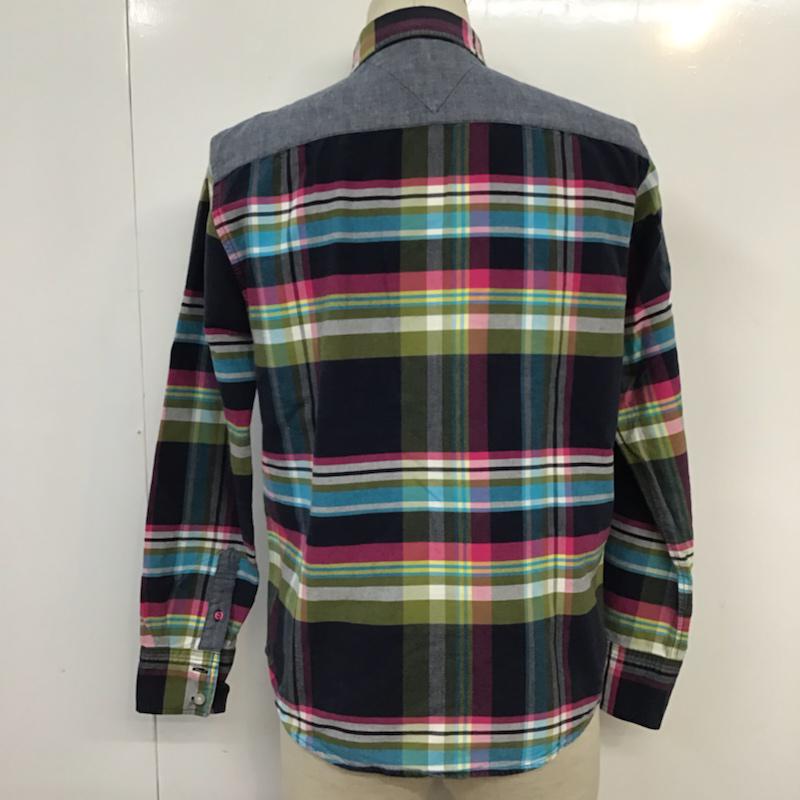 トミー TOMMY シャツ、ブラウス 長袖 ボタンダウン ロゴ M チェック マルチカラー / マルチカラー /  メンズ USED 古着 中古 10071875