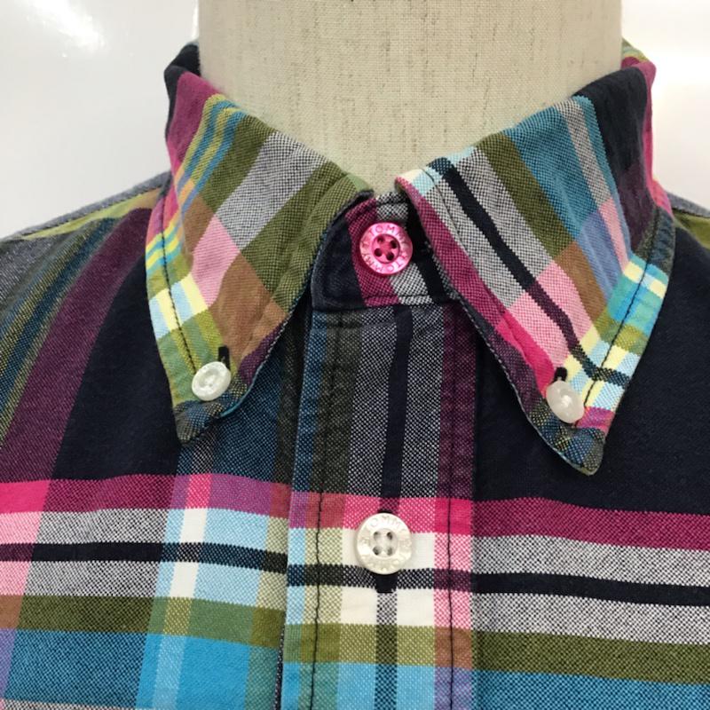 トミー TOMMY シャツ、ブラウス 長袖 ボタンダウン ロゴ M チェック マルチカラー / マルチカラー /  メンズ USED 古着 中古 10071875