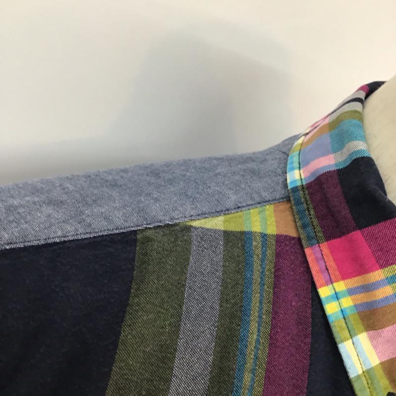 トミー TOMMY シャツ、ブラウス 長袖 ボタンダウン ロゴ M チェック マルチカラー / マルチカラー /  メンズ USED 古着 中古 10071875