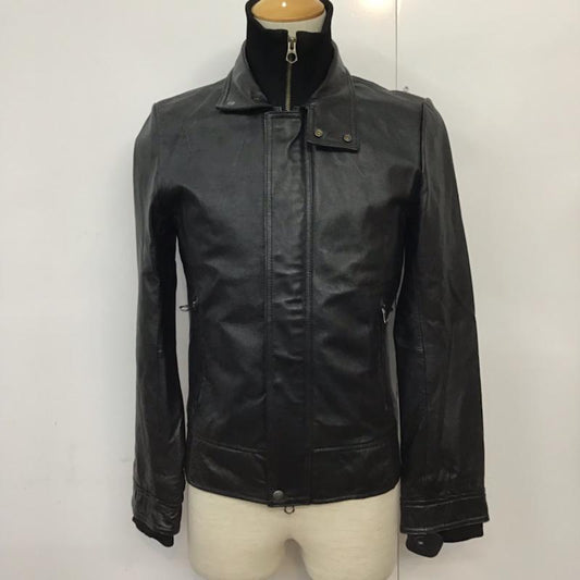 アーバンリサーチ URBAN RESEARCH ジャケット、上着 レザージャケット WMG1701715J ピッグスキン 豚革 38 無地 黒 / ブラック /  メンズ USED 古着 中古 10071886