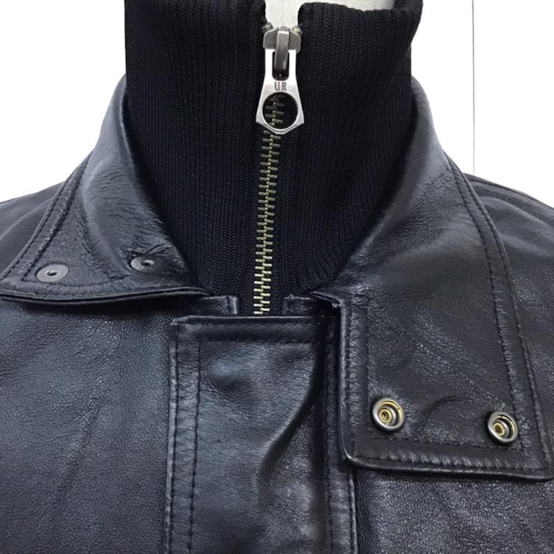アーバンリサーチ URBAN RESEARCH ジャケット、上着 レザージャケット WMG1701715J ピッグスキン 豚革 38 無地 黒 / ブラック /  メンズ USED 古着 中古 10071886