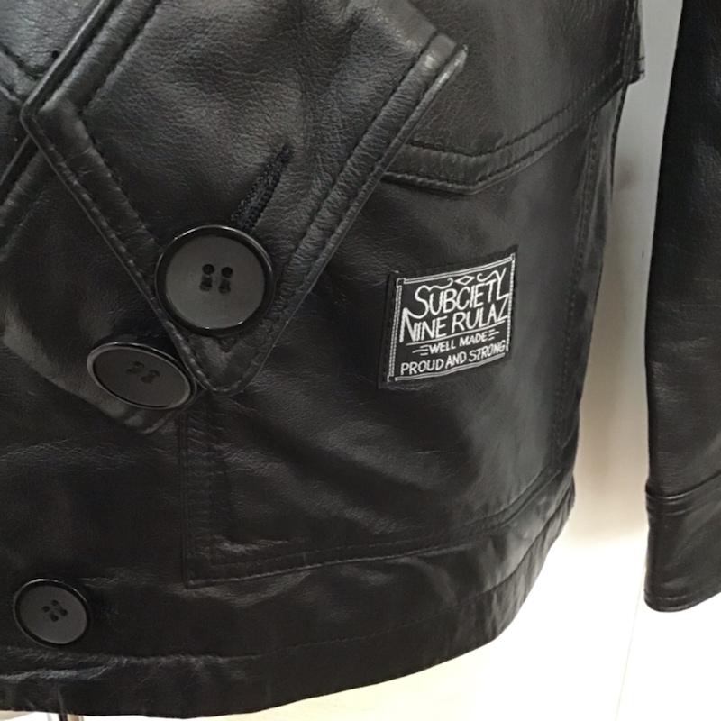 サブサエティ Subciety ジャケット、上着 レザージャケット NINE RULAZ LINE 牛革 S 無地 黒 / ブラック /  メンズ USED 古着 中古 10071906