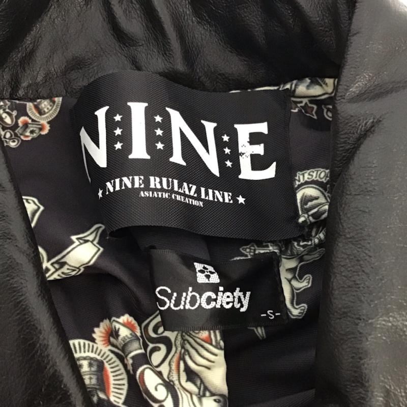 サブサエティ Subciety ジャケット、上着 レザージャケット NINE RULAZ LINE 牛革 S 無地 黒 / ブラック /  メンズ USED 古着 中古 10071906