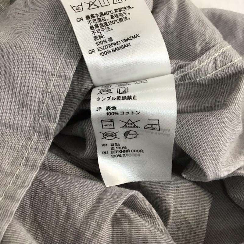 ヘンネスアンドモーリッツ H&M シャツ、ブラウス 長袖 ボタンダウン S 無地 灰 / グレー /  メンズ USED 古着 中古 10071915