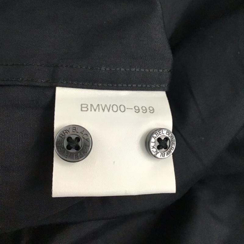 バーバリーブラックレーベル BURBERRY BLACK LABEL シャツ、ブラウス 長袖 BMW00-999 プリーツ 2 無地 黒 / ブラック /  メンズ USED 古着 中古 10071917