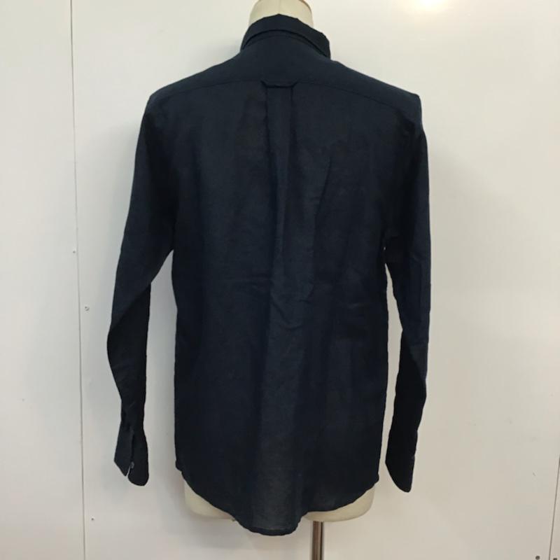 クライミー CRIMIE シャツ、ブラウス 長袖 ボタンダウン L 無地 紺 / ネイビー /  メンズ USED 古着 中古 10071921