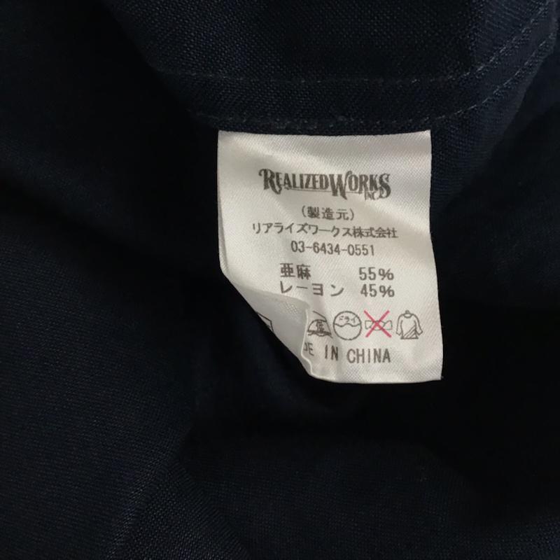 クライミー CRIMIE シャツ、ブラウス 長袖 ボタンダウン L 無地 紺 / ネイビー /  メンズ USED 古着 中古 10071921