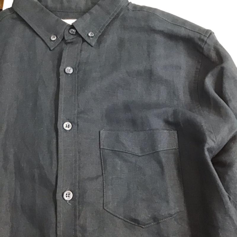 クライミー CRIMIE シャツ、ブラウス 長袖 ボタンダウン L 無地 紺 / ネイビー /  メンズ USED 古着 中古 10071921