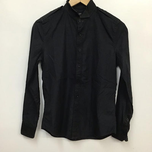 グリーン green シャツ、ブラウス 長袖 1 無地 黒 / ブラック /  メンズ USED 古着 中古 10071923