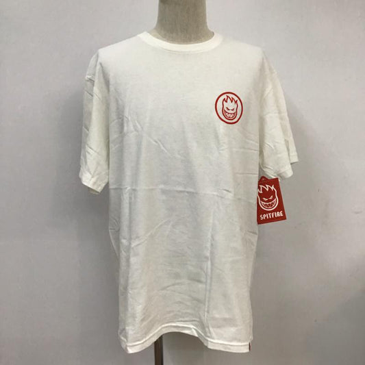 スピットファイア spitfire Tシャツ 半袖 CLASSIC SWIRL OVERLAY TEE L プリント 白 / ホワイト /  メンズ USED 古着 中古 10071933