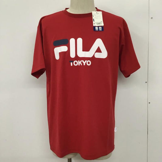 フィラ FILA Tシャツ 半袖 FM5165 再帰反射 吸水速乾 タグ付き L ロゴ、文字 赤 / レッド /  メンズ USED 古着 中古 10072045