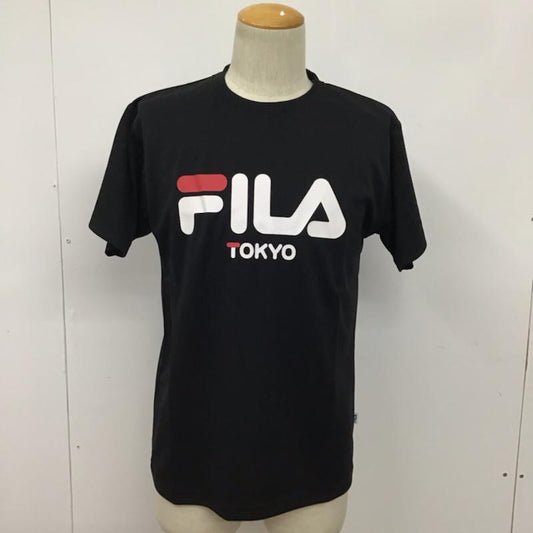 フィラ FILA Tシャツ 半袖 FM5165 再帰反射 吸水速乾 タグ付き M ロゴ、文字 黒 / ブラック /  メンズ USED 古着 中古 10072052