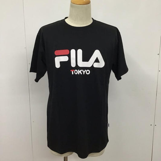 フィラ FILA Tシャツ 半袖 FM5165 再帰反射 吸水速乾 タグ付き L ロゴ、文字 黒 / ブラック /  メンズ USED 古着 中古 10072054