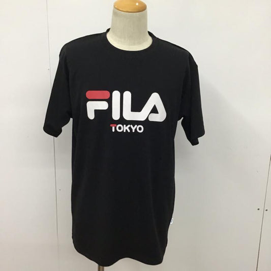 フィラ FILA Tシャツ 半袖 FM5165 再帰反射 吸水速乾 タグ付き LL ロゴ、文字 黒 / ブラック /  メンズ USED 古着 中古 10072055