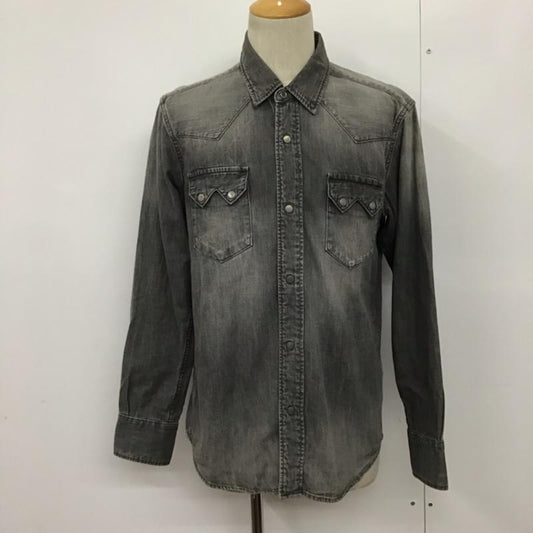 スタンダード カリフォルニア STANDARD CALIFORNIA シャツ、ブラウス 長袖 デニム ウエスタンシャツ L 無地 黒 / ブラック /  メンズ USED 古着 中古 10072093