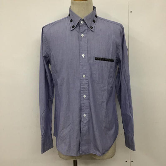 ビューティアンドユースユナイテッドアローズ BEAUTY&YOUTH UNITED ARROWS シャツ、ブラウス 長袖 1211-218-0385 スタッズ L  青 / ブルー / X 白 / ホワイト /  メンズ USED 古着 中古 10072095
