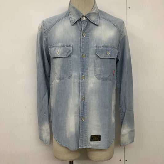 ダブルタップス WTAPS シャツ、ブラウス 長袖 141GWDT-SHM06 シャンブレーシャツ 1 無地 水色 / ライトブルー /  メンズ USED 古着 中古 10072106