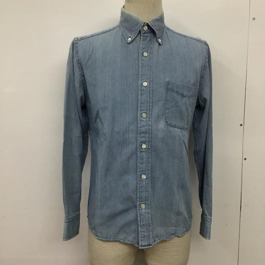 グリーンレーベルリラクシング green label relaxing シャツ、ブラウス 長袖 3211-166-1658 ボタンダウン S 無地 水色 / ライトブルー /  メンズ USED 古着 中古 10072112