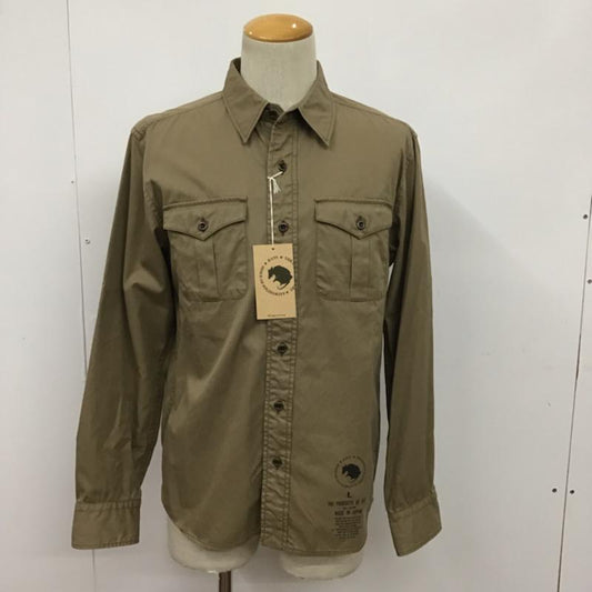 ラッツ RATS シャツ、ブラウス 長袖 14RS-0903 ミリタリー L 無地 ベージュ / ベージュ /  メンズ USED 古着 中古 10072128