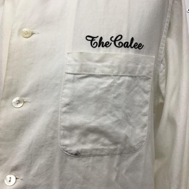 キャリー CALEE シャツ、ブラウス 長袖 刺繍 M ロゴ、文字 白 / ホワイト /  メンズ USED 古着 中古 10072131