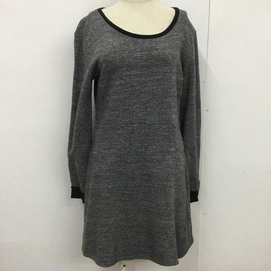マウジー MOUSSY ワンピース ひざ丈スカート 0298SA80-0030 長袖 スウェット 2 無地 黒 / ブラック / X ダークグレー / ダークグレー /  レディース USED 古着 中古 10072142