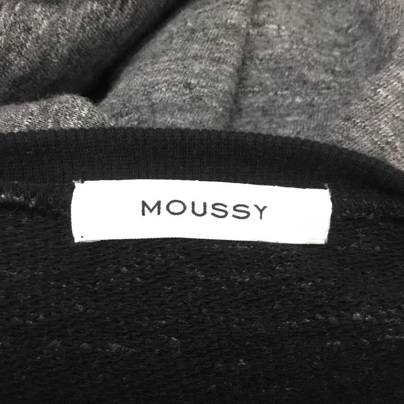 マウジー MOUSSY ワンピース ひざ丈スカート 0298SA80-0030 長袖 スウェット 2 無地 黒 / ブラック / X ダークグレー / ダークグレー /  レディース USED 古着 中古 10072142